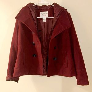 COPY - Women’s burgundy American Rag Peacoat with inner liner XL jacket
